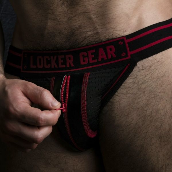 Jockstrap con Zipper Rojo Locker Gear 39285
